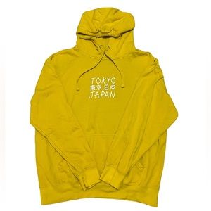 Vintage Y2K yellow Tokyo Japan hoodie